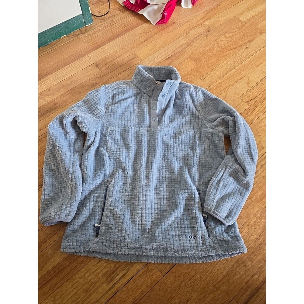 Orvis Mesa Fleece Quarter-Snap Plush Jacket Womens Medium Dusty Pullover 25BA